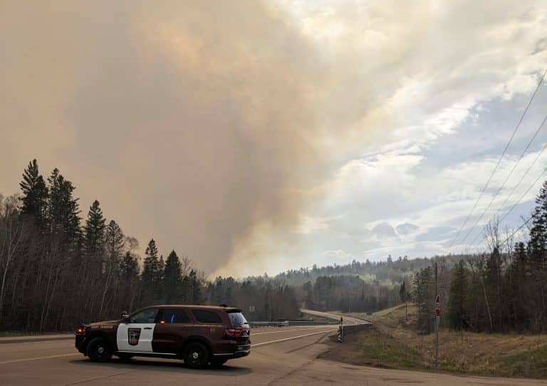 Wildfire Shuts Down Highway 61 Near Two Harbors